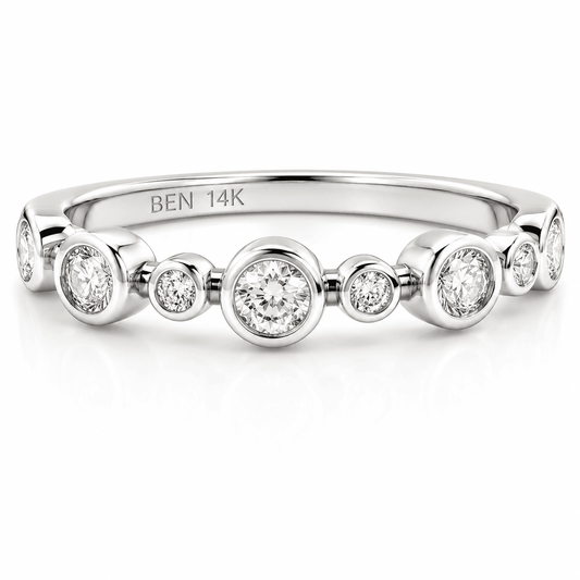 0.41 CTW Bubble Bezel Diamond Band