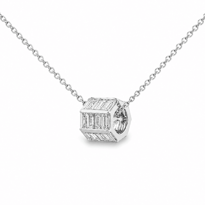 4/5 CT TW. Diamond Baguette Rolling Pendant