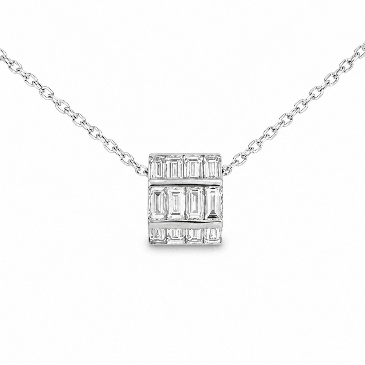 4/5 CT TW. Diamond Baguette Rolling Pendant