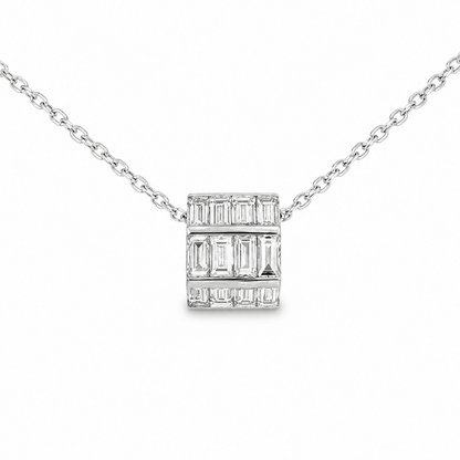 4/5 CT TW. Diamond Baguette Rolling Pendant