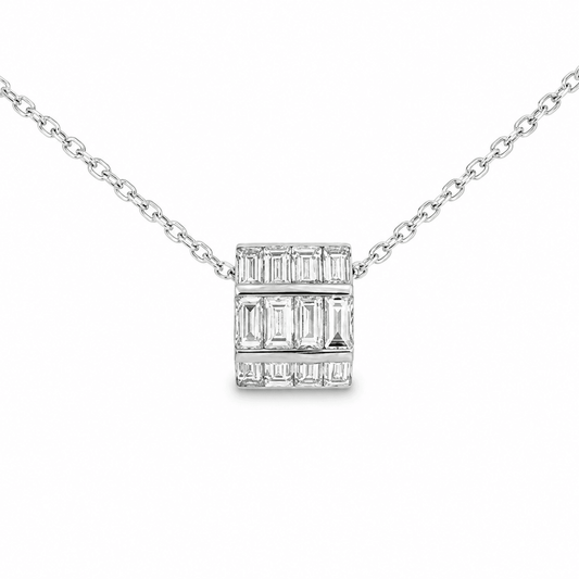 Diamond Baguette Rolling Pendant