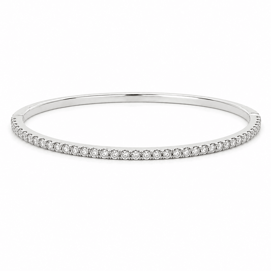1.90 CTW Natural Diamond Bangle Bracelet