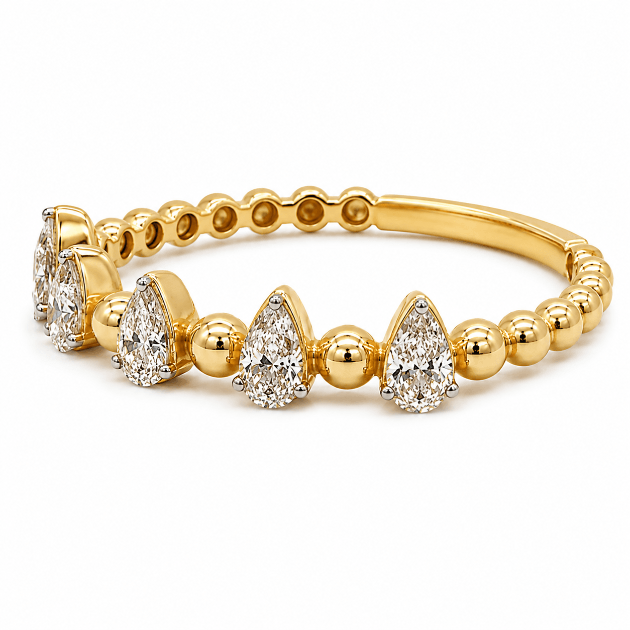 Diamond Beaded Wedding Band