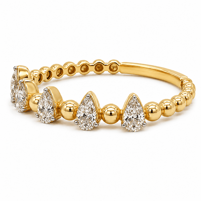 Diamond Beaded Wedding Band