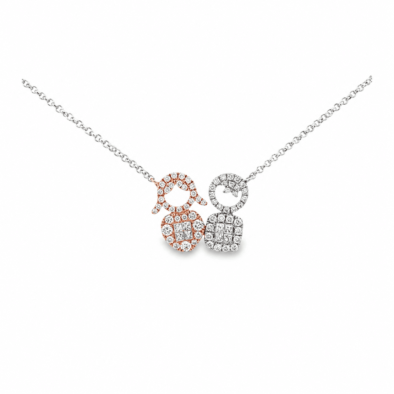 3/5 CT TW. Diamond Boy & Girl Pendant