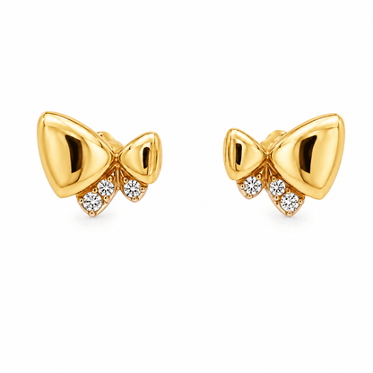 Diamond Butterfly Stud Earrings