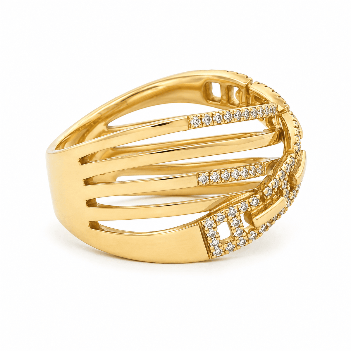 0.22 CTW Diamond Bypass Fashion Ring