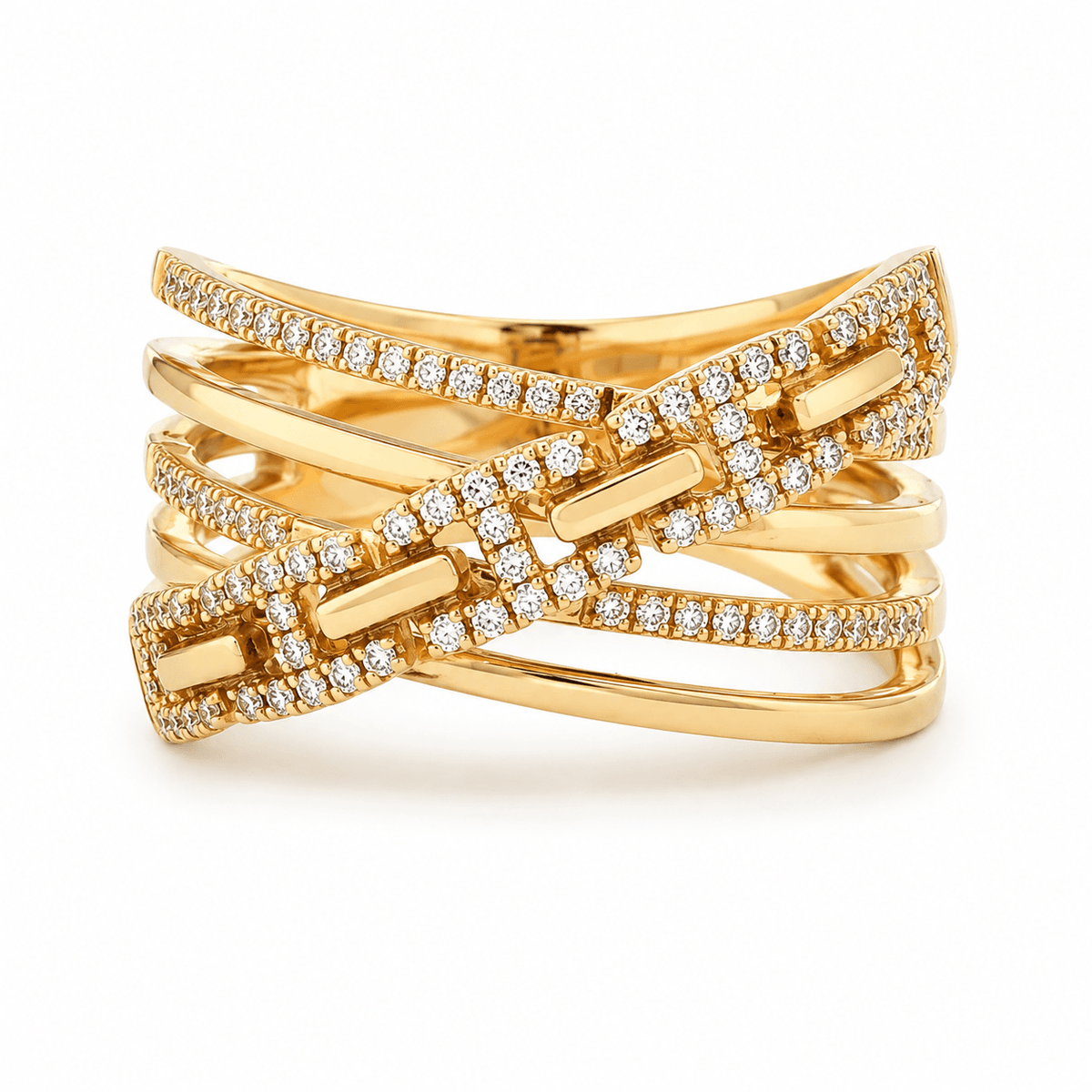 0.22 CTW Diamond Bypass Fashion Ring