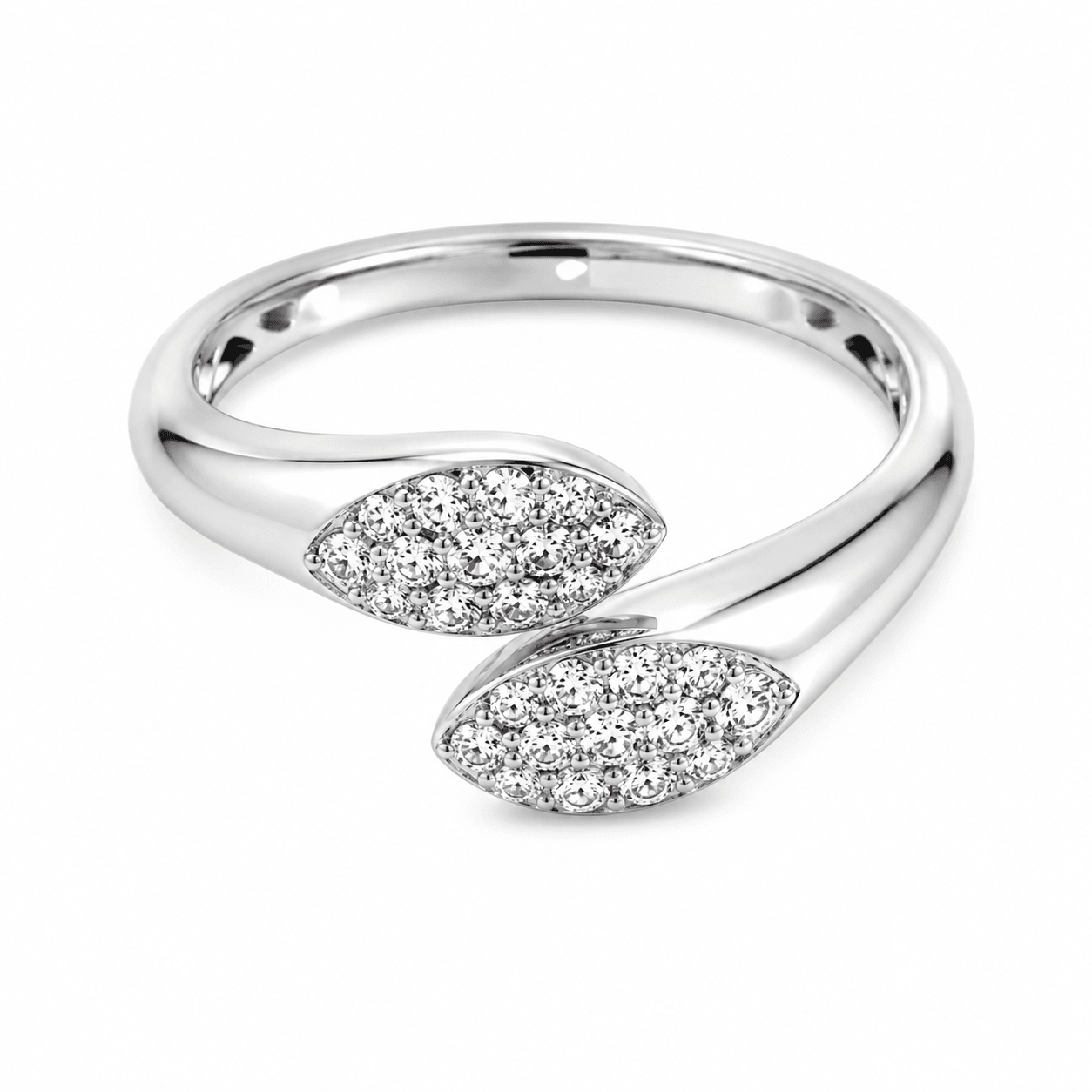 Diamond Bypass Fashion Ring