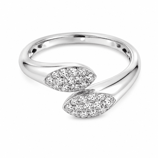 Diamond Bypass Fashion Ring