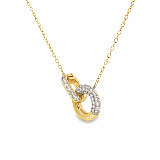Diamond Circle Pendant Necklace