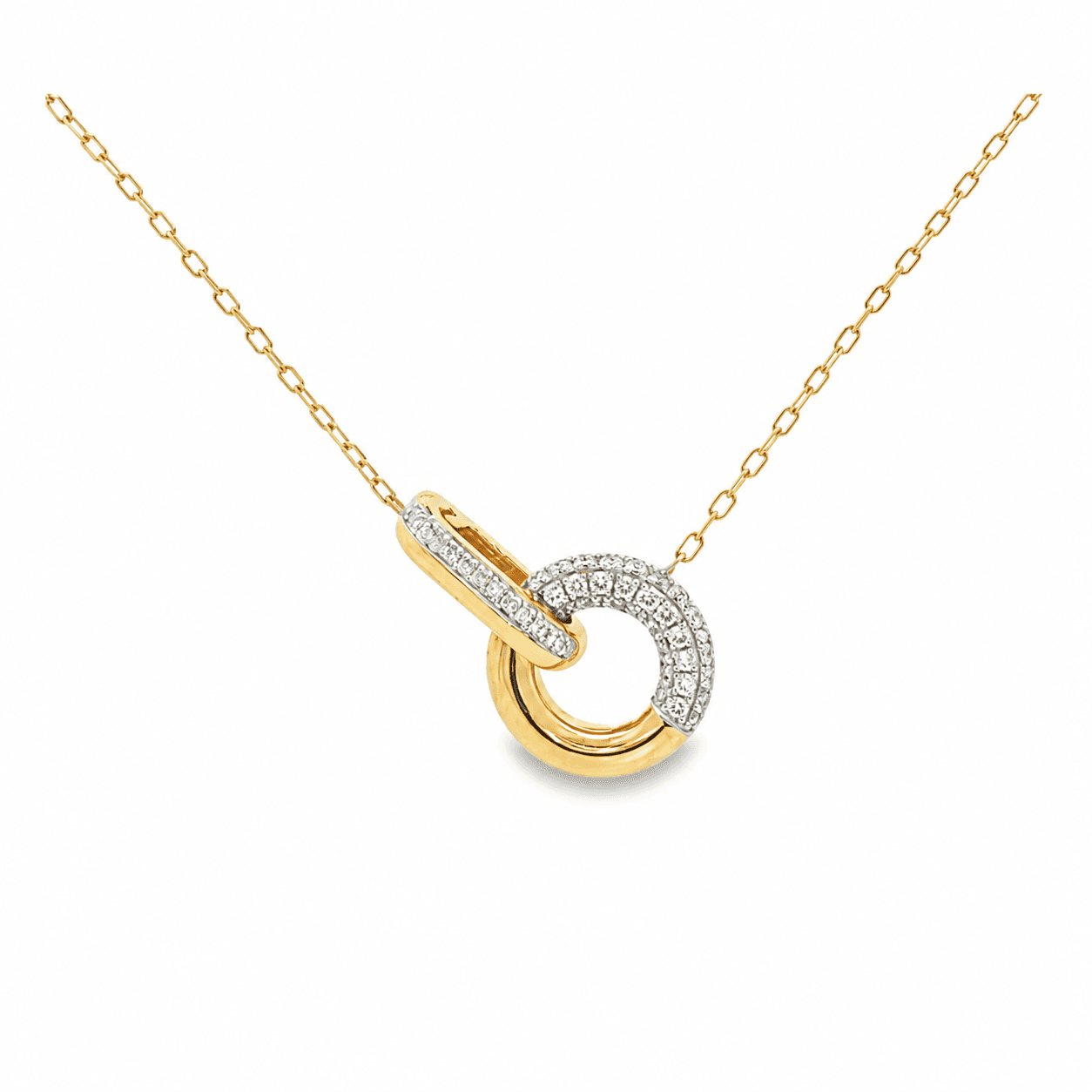 1/4 CT TW. Diamond Circle Pendant Necklace