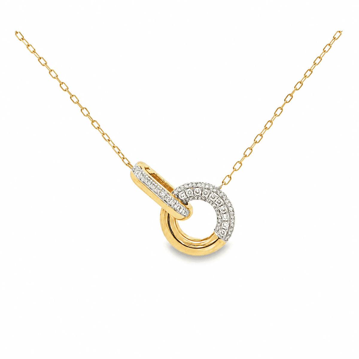 Diamond Circle Pendant Necklace