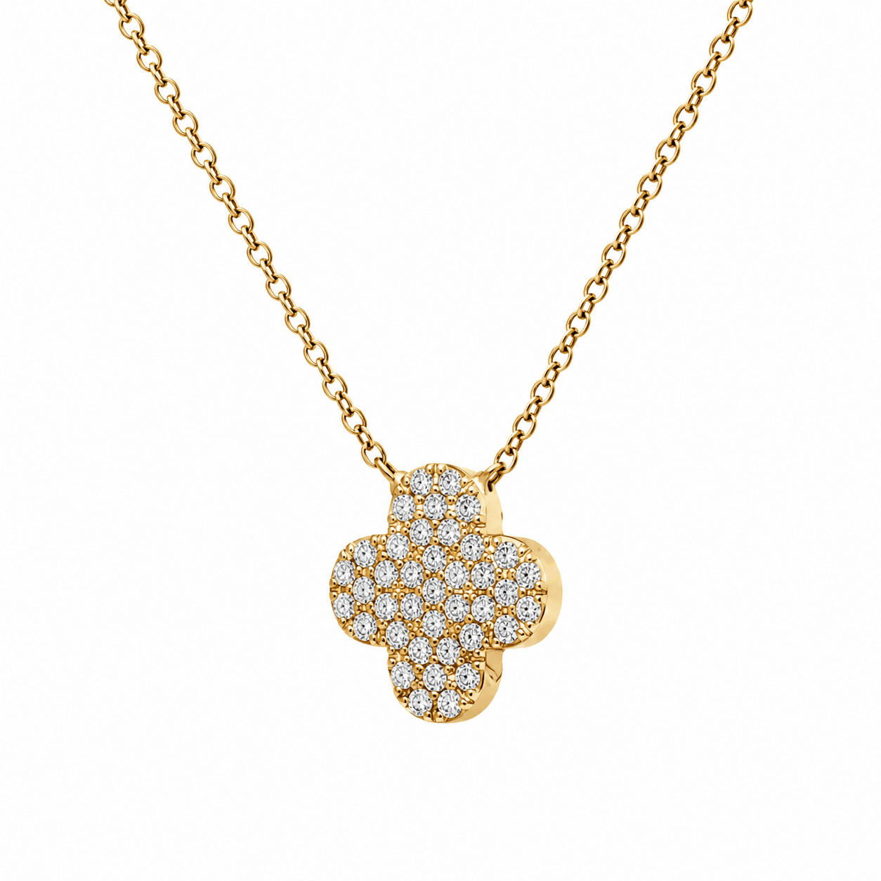 Diamond Clover Leaf Necklace