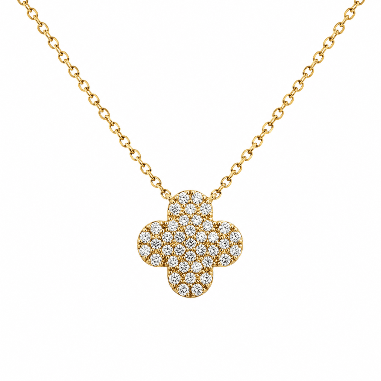 Diamond Clover Leaf Necklace