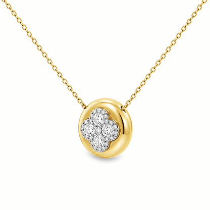 1/3 CT TW. Diamond Clover Pendant