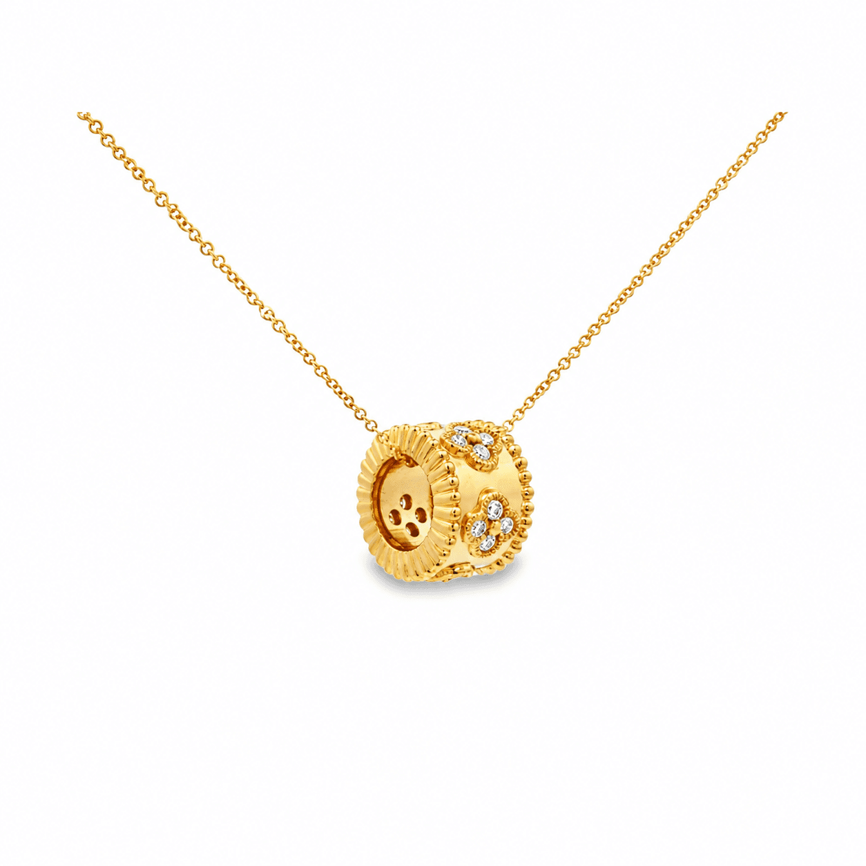 1/3 CT TW. Diamond Clover Rolling Pendant