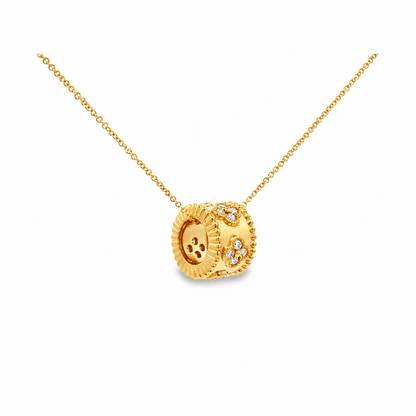 1/3 CT TW. Diamond Clover Rolling Pendant