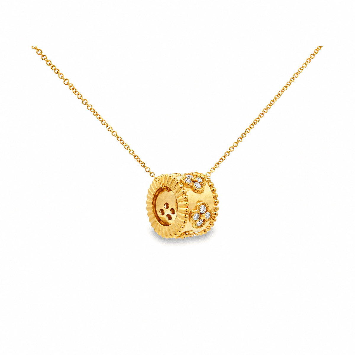 Diamond Clover Rolling Pendant