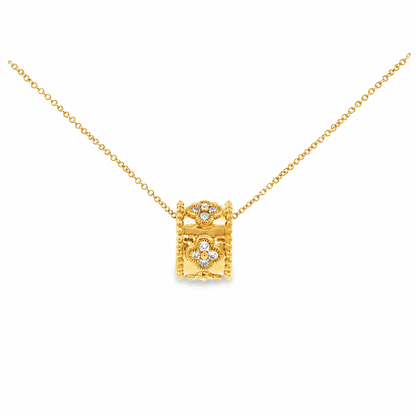 1/3 CT TW. Diamond Clover Rolling Pendant