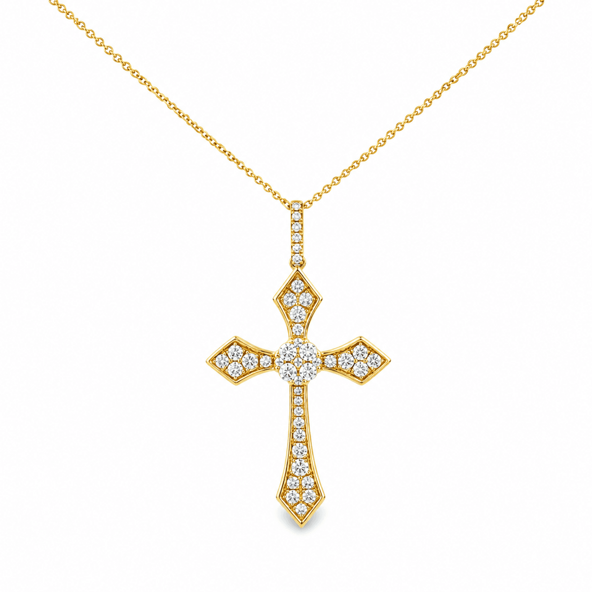 0.36 CT TW. Diamond Cross Pendant