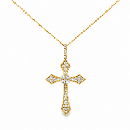 0.36 CT TW. Diamond Cross Pendant