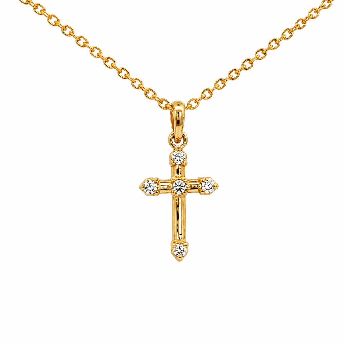 0.07 CT TW. Diamond Child's Cross Pendant