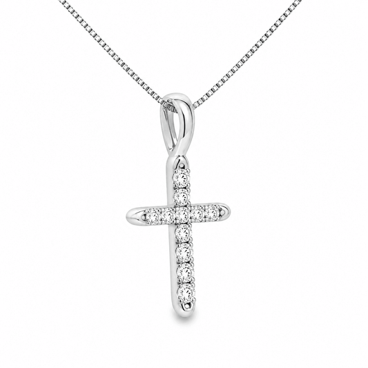 Diamond Cross Pendant Necklace