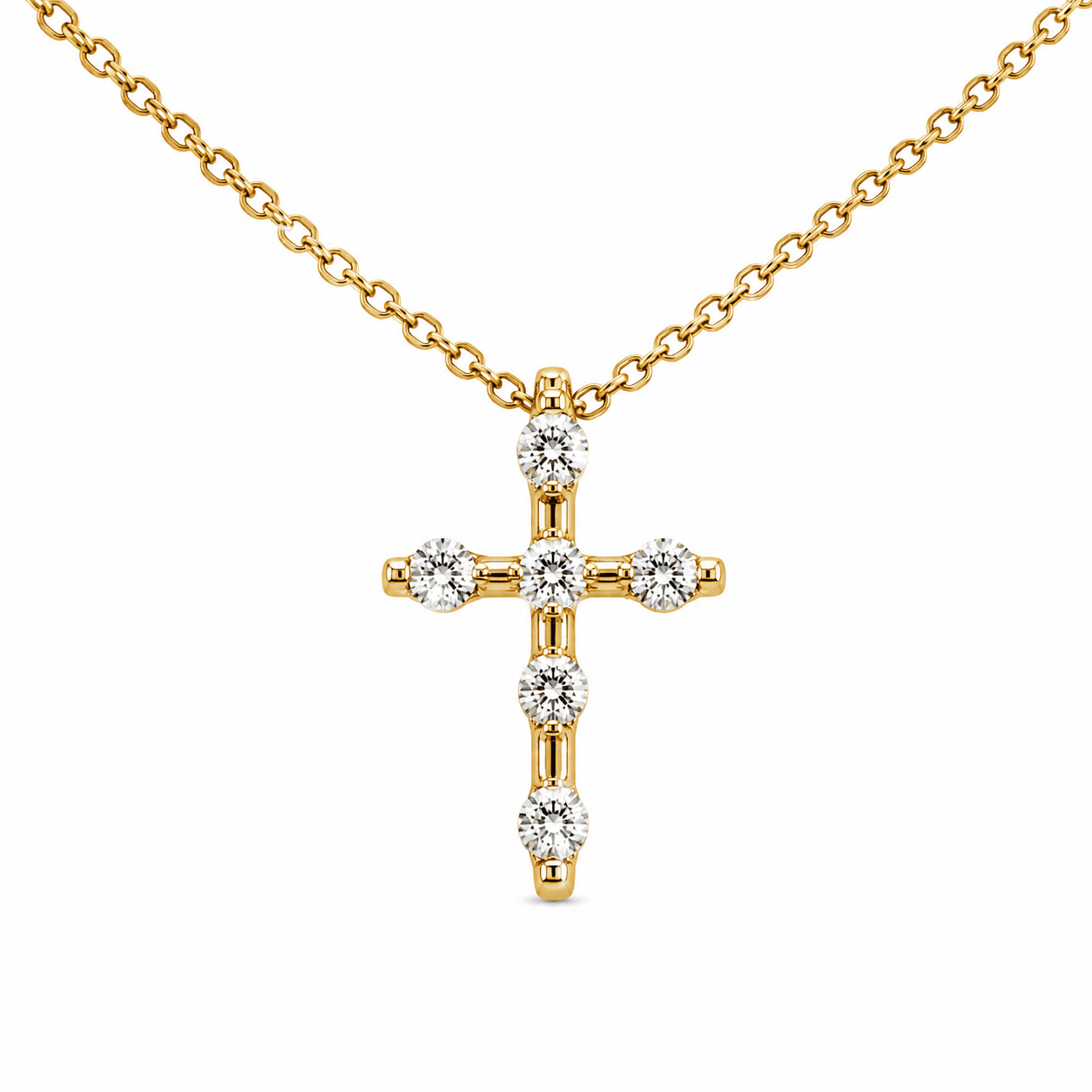 Diamond Cross Pendant Necklace