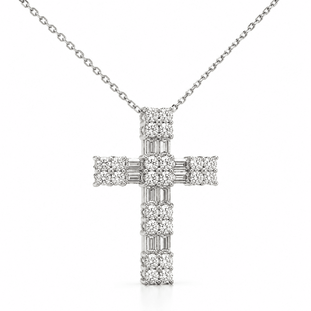 Diamond Cross Pendant Necklace