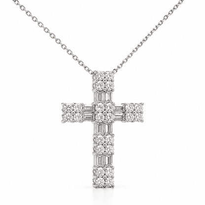 Diamond Cross Pendant Necklace