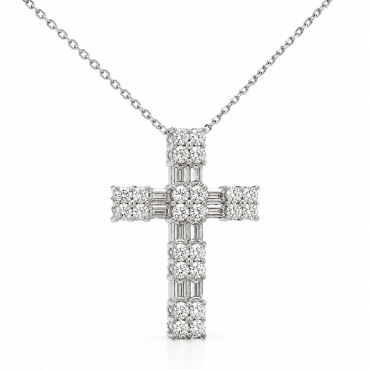 Diamond Cross Pendant Necklace