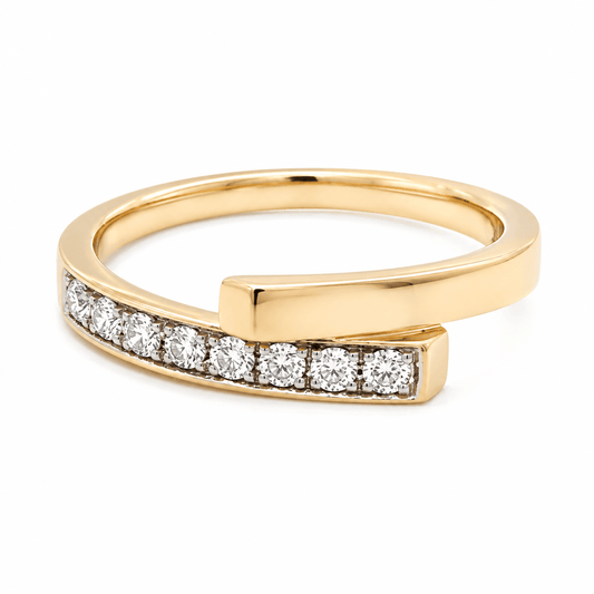 0.22 CTW Diamond Bypass Fashion Ring