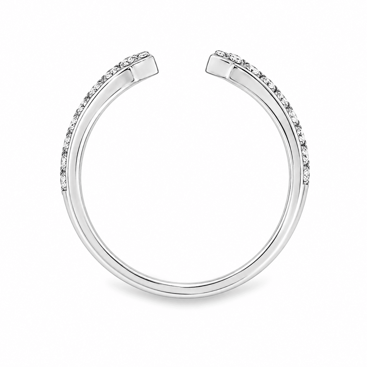 18K 0.30 CTW Open Claw Diamond Fashion Stackable Ring