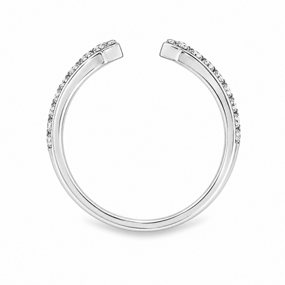 18K 0.30 CTW Open Claw Diamond Fashion Stackable Ring