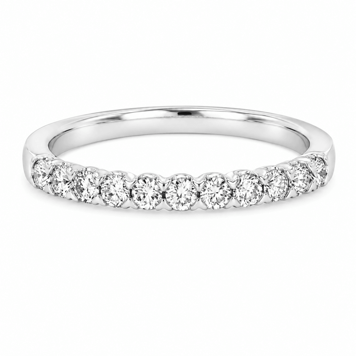 0.31 CT TW. Diamond Fish Tail Set Wedding Band