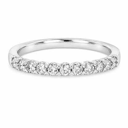 0.31 CT TW. Diamond Fish Tail Set Wedding Band