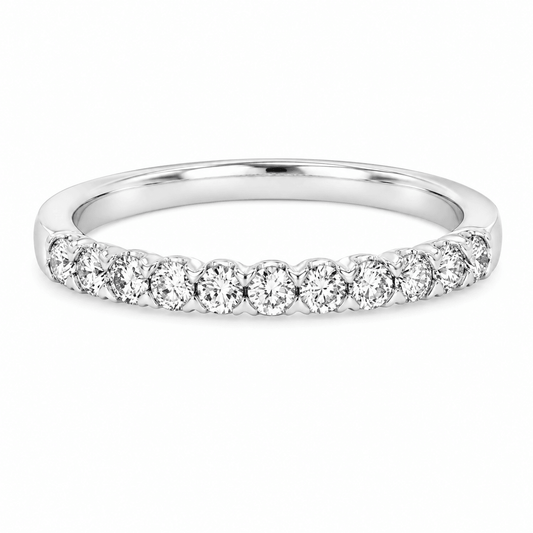 Diamond Fish Tail Set Wedding Band