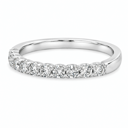 Diamond Fish Tail Set Wedding Band