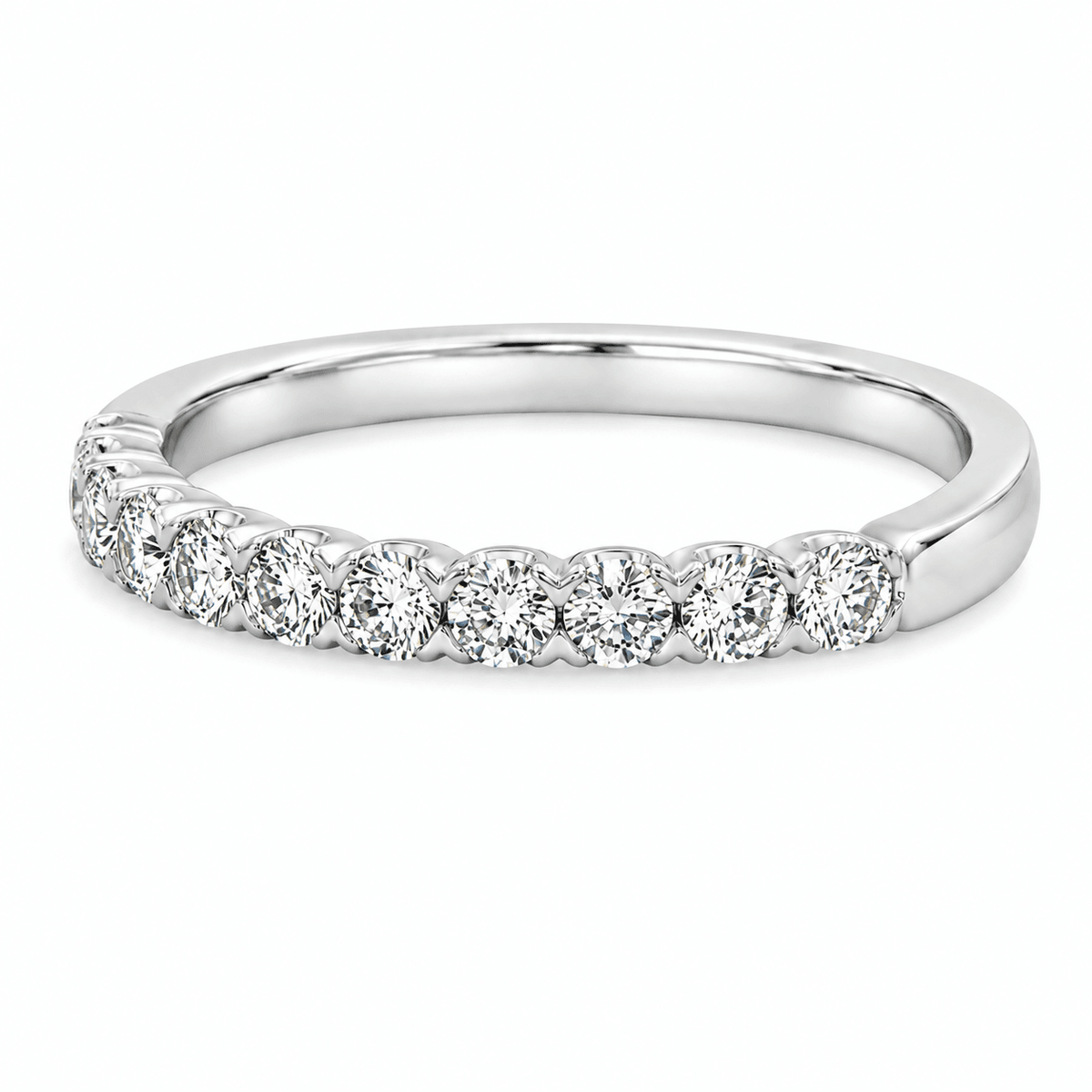 0.31 CT TW. Diamond Fish Tail Set Wedding Band