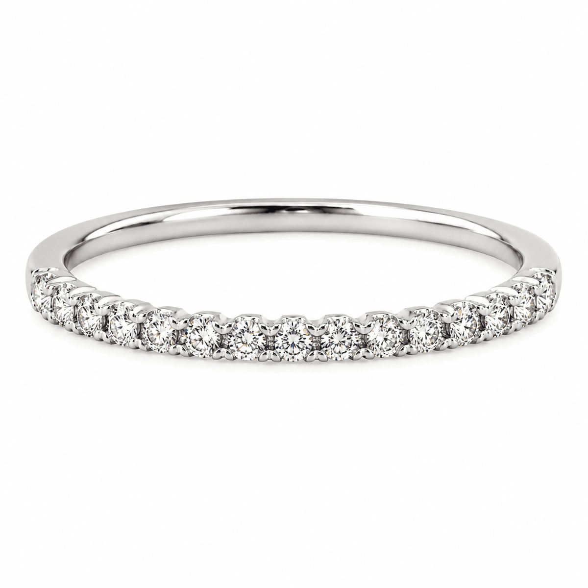 0.21 CT TW. Diamond Fishtail-Set Wedding Band