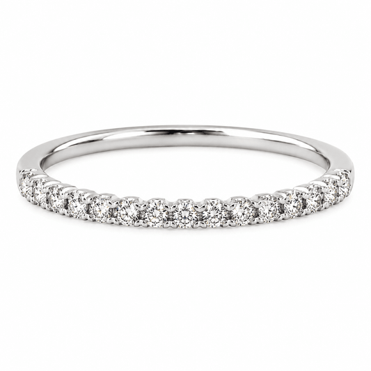 Diamond Fishtail-Set Wedding Band