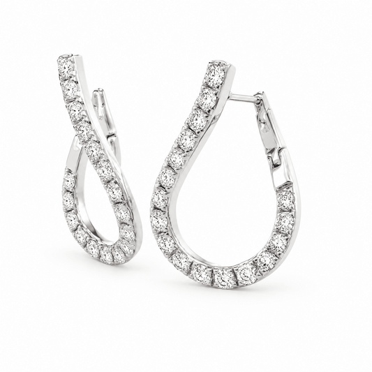Diamond Hoop Earrings
