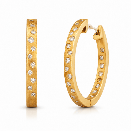 Diamond Hoop Earrings