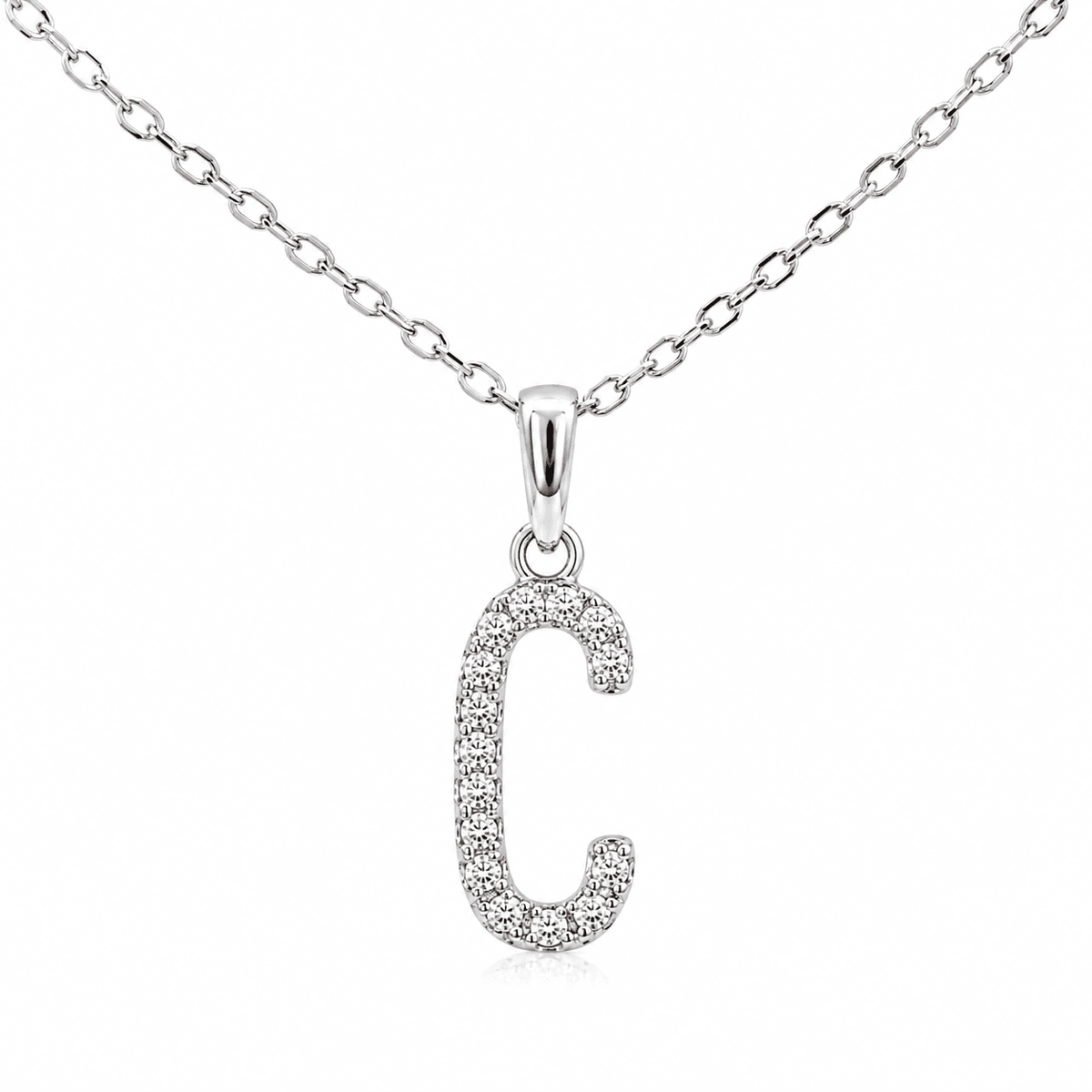Diamond Initial C Necklace