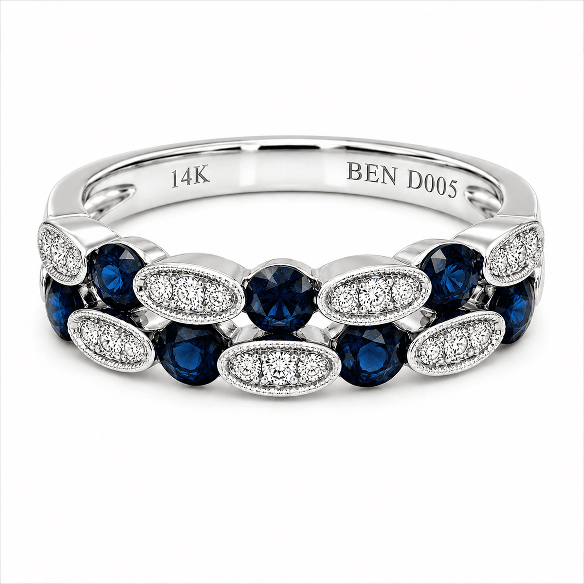 Diamond & Sapphire Band