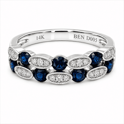 Diamond & Sapphire Band