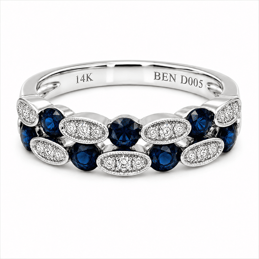 Diamond & Sapphire Band