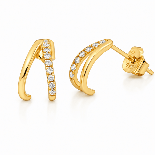 Diamond Split Hoop Earrings