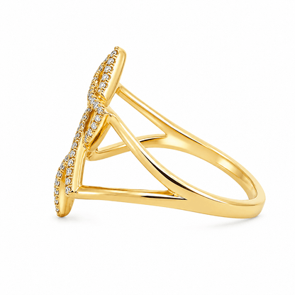 Diamond Jewish Star Fashion Ring